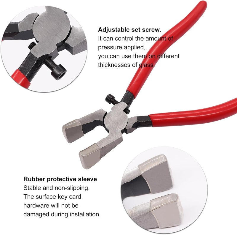 weideer 40 Sets Key Fob Hardware with Key Fob Plier Tools Bag, Glass Running Pliers for Wristlet Key Fobs/Key Lanyard/Key Chain Hardware Install - Image 3